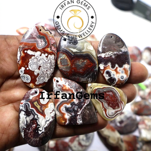 Cabochons d'agate Crazy Lace sélectionnés, pierre semi-précieuse naturelle pour la création de bijoux, agate Lace naturelle pour bijoux - Product Image 1