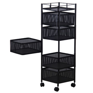 वर्ग पेशेवर <span class=keywords><strong>5</strong></span> टियर होम रोलिंग मोबाइल भंडारण रैक शेल्फ आयोजक ट्रॉली साथ ट्रॉली उपयोगिता रसोई गाड़ी - Product Image 5