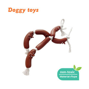 Fábrica al por mayor de vinilo ecológico juguetes para mascotas forma de <span class=keywords><strong>salchicha</strong></span> entrenamiento interactivo sonido <span class=keywords><strong>perro</strong></span> masticar juguete - Product Image 2