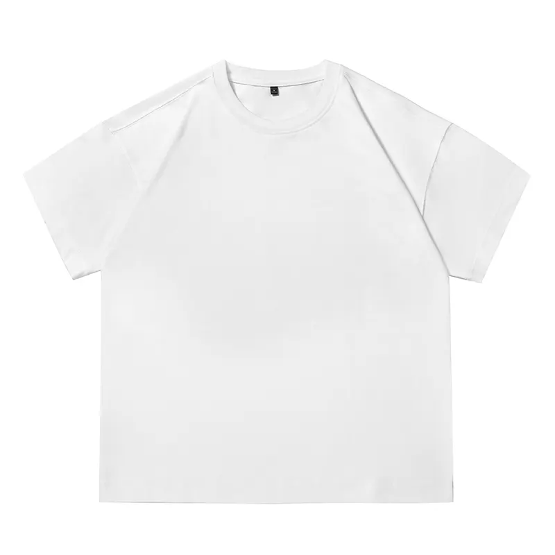 Özel Logo baskı düz Polyester pamuk büyük boy stokta T-shirt erkekler tişörtleri T Shirt