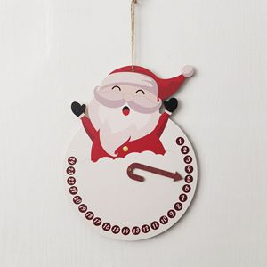 Calendrier <span class=keywords><strong>de</strong></span> l'Avent en bois en forme <span class=keywords><strong>de</strong></span> bonhomme <span class=keywords><strong>de</strong></span> neige, compte à rebours <span class=keywords><strong>de</strong></span> Noël, ornement suspendu rond <span class=keywords><strong>et</strong></span> durable, décoration créative pour la maison, fêtes - Product Image 5