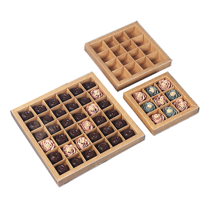Caja de embalaje Biodegradable <span class=keywords><strong>para</strong></span> alimentos, embalaje de dulces y chocolate, plegable, de papel kraft, <span class=keywords><strong>para</strong></span> embalaje de chocolate - Product Image 2