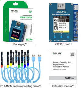 Relife <span class=keywords><strong>XA2</strong></span> Pro เครื่องทดสอบป๊อปอัพประสิทธิภาพของแบตเตอรี่สำหรับ iPhone 11 12 13 14 15สายเคเบิลฟรีอัปเดตประสิทธิภาพของแบตเตอรี่และรอบเวลา - Product Image 2
