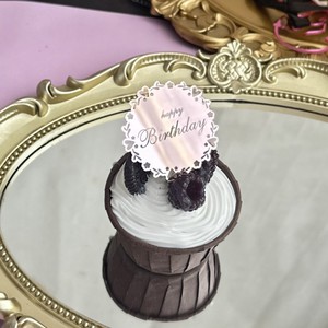 ที่เสียบเค้กอะคริลิครูปหัวใจประดับดอกไม้ สำหรับตกแต่งเค้กวันเกิด วันครบรอบ อุปกรณ์จัดงานปาร์ตี้ ของตกแต่งเค้ก - Product Image 4