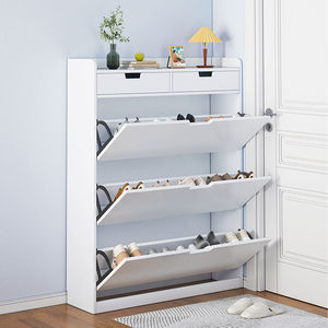 Shoe changing stool, multi-functional ultra-thin flip-down shoe cabinet, <b>storage</b> cabinet for home use, energy-saving, <b>large</b> - Product Image 2