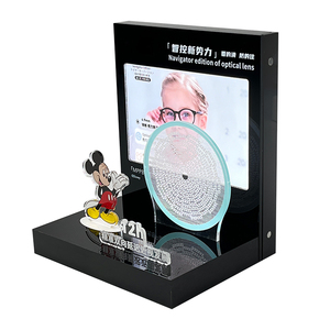 Meilleures ventes, présentoir à lunettes optiques en acrylique avec éclairage LED en forme de L moderne, antivol, rotation à 360 degrés, étagères personnalisables - Product Image 2