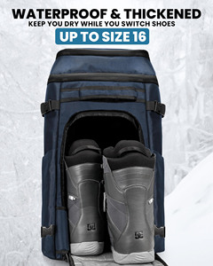 Échantillon gratuit Sac à dos imperméable grande capacité pour le ski avec doublure en polyester et fermeture à glissière Bottes de ski Bagages de voyage - Product Image 6