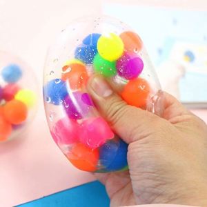 ลูกบอลบีบ DNA สีสันสดใส มีลูกปัดด้านใน ของเล่นเสริมประสาทสัมผัส บรรเทาความเครียด ของเล่นลูกบอลอะตอมรูปสัตว์ - Product Image 4