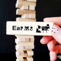 Valentine Cadeaux Date Nuit Jeu Vilain Bloc Tumbling Tour Jeu Couples Bâtiment Sexy Bloc Tour Jeu D'empilage