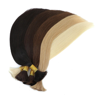Blonde vierge 100% non transformée russe Remy cuticule crue alignée Double dessiné Extensions de cheveux humains naturels approvisionnement en vrac