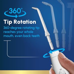 Flosser air elektrik profesional, Flosser elektrik dengan kapasitas besar, 7 ujung untuk perawatan gigi & irigator mulut, pengganti gigi tiruan implan - Product Image 4