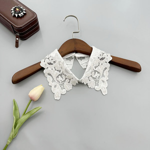 LHY Fashion Opstaande Kraag van Polyester met Strass en Geborduurde Kraalversiering, Afneembare Kantkraag Accessoire - Product Image 2