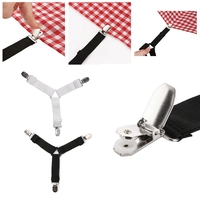 4 Stück verstellbare Dreieck Bettlaken Verschluss Decken Greifer Halter Bettlaken Gürtel Clip