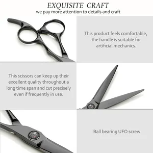 YB-60F 6.0 5.5 Inch 9CR Stainless Steel Barber Shears Hair Cutting Shears Hair Beauty Shears Hairdressing Scissors Factory
