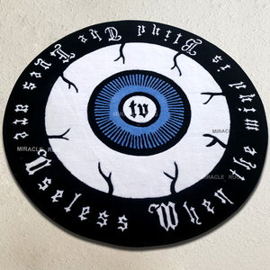 Bon artisanat mauvais œil tapis fait à la main personnalisé tufté forme ronde <span class=keywords><strong>petit</strong></span> tapis pour salon chambre Kidsroom tapis - Product Image 4