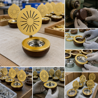 Quemador de Incienso de Madera y Metal con Logotipo Personalizado para Aromatizar el Hogar