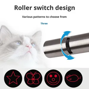 Hot-Bán Pet Nhà Máy Bán Hàng Trực Tiếp Tương Tác <span class=keywords><strong>Cat</strong></span> & Dog Teaser Wand USB Có Thể Sạc Lại <span class=keywords><strong>Laser</strong></span> Bút 5-Trong-1 Cho Mèo Đồ Chơi - Product Image 3