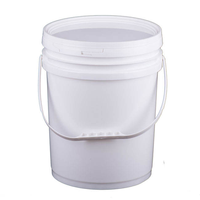Seau en plastique PP cylindrique personnalisé de 1 à 25 L, étanche, durable, écologique, recyclable, avec couvercle, logo personnalisé, multicolore
