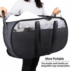 Panier à linge pliable avec poignées robustes, conception pliable facile à ouvrir, idéal pour les dortoirs universitaires, les chambres d'enfants, les voyages et le rangement - Product Image 2