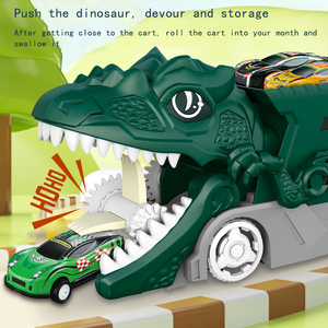 Coche de juguete creativo para niños, iluminación y música, camión de dinosaurio, aleación con función de inercia, juguetes de plástico - Product Image 4