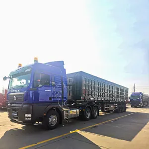 3/4 Axles Payload 80 Tons 13m Length Side Dump Semi Tipper Trailer For Central Asia