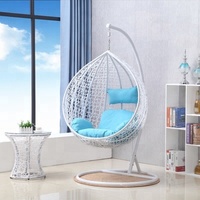 Silla Colgante de Ratán Tipo Huevo para Patio con Soporte de Metal para Interior y Exterior de Fabricante de Muebles