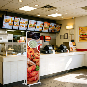 จอแสดงผลโฆษณา LED แบบพกพาสำหรับภายนอกอาคาร บางเฉียบ ความละเอียด Full HD 1080P กันน้ำ IP65 ความสว่าง 500cd ประกอบง่าย - Product Image 2