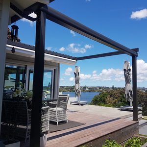 2-20% de réduction Toit de <span class=keywords><strong>terrasse</strong></span> motorisé Couverture de patio rétractable Arches extérieures en aluminium bioclimatique Idées de toit de pergola étanche - Product Image 3