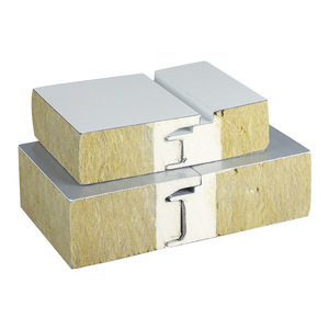 Isolation <span class=keywords><strong>de</strong></span> cloison d'usine Composite couleur acier panneau sandwich en <span class=keywords><strong>laine</strong></span> <span class=keywords><strong>de</strong></span> roche isolation thermique ignifuge <span class=keywords><strong>atelier</strong></span> sans poussière - Product Image 4