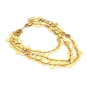 Collar de Lentejuelas Minimalista de Moda Kaimei 2026, Collar Geométrico Circular de Oro de 18k con Tres Capas de Lentejuelas para Mujer - Product Image 5