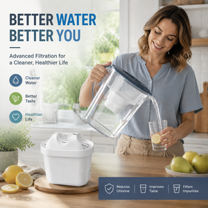 Premium Household Water Filter Cartridge Replacement for Home <b>Kitchen</b> Pitcher Jug Water Filtration System - Product Image 1