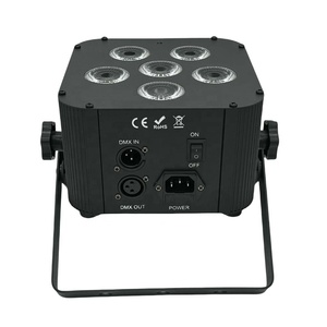 Projecteur LED sans fil PAR 6x18W RGBWA+UV Mini Uplight sur batterie, éclairage de scène blanc, lumière de scène LED - Product Image 5