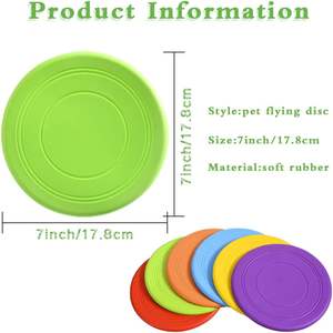 Pabrik Hadiah Promosi Grosir TPR Flying Disc Cakram Bundar Logo Kustom Karet Polos Golf Anjing Flying Saucer Flying Disc - Product Image 3