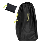 Sac de poussette extra large en nylon avec bretelles réglables, housse double pour poussette, capacité 36-55L, unisexe, pour voyage en avion et transport de jogger