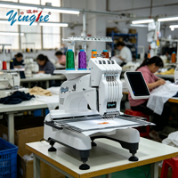 Machine à broder YINGHE 36*26cm à 4 aiguilles pour usage domestique, conviviale pour les débutants, système informatique et motifs multiples, facile à manipuler