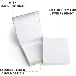Luxury souvenir gift <b>box</b> with <b>magnetic</b> cover - elegant gold flower design can be customized according to needs - Product Image 4