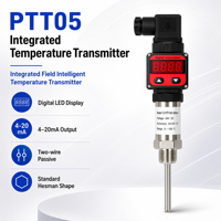 Tampilan Digital Terintegrasi PT100 Pemancar Suhu Tahan Panas RTD Plug-in 4-20mA untuk Sistem Otomasi Pabrik