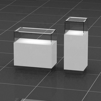 Présentoir de bijoux en bois et verre, design de comptoir de magasin de bijoux