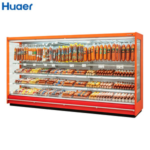 Réfrigérateur vertical multi-étages ouvert pour viandes froides et saucisses, vitrine de présentation pour supermarchés et boucheries - Product Image 3