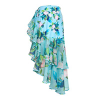 Baishiwei 2025 Sexy 2 pièces à manches longues éruption garde + robe longue pour les femmes été imprimé fleuri à volants robe maillots de bain vêtements de plage
