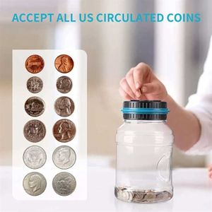 Ведро для монет, банка для денег, большая емкость, прозрачная сберегающая банка, доллар США, евро, фунт, умный подсчет - Product Image 4