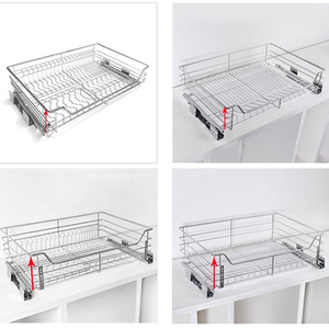 Nueva cesta de almacenamiento de verduras de <span class=keywords><strong>cocina</strong></span> de alambre de malla extraíble de alta resistencia para restaurante cajón de acero inoxidable con corredores de rodamiento de bolas - Product Image 6