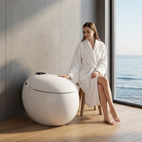 Toilette intelligente de haute qualité avec drainage en P, télécommande, nettoyage automatique électrique, siège chauffant intégré, et évacuation en S