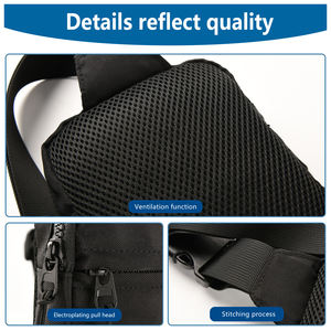 مخصص صغير نايلون حبال مفردة مربعة للرجال رياضة صغيرة للرجال الصدر عبر الجسم حقيبة الرجال - Product Image 4