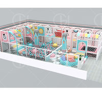 Structure d'escalade commerciale personnalisée pour tout-petits, avec blocs en mousse et toboggan, pour équipement de terrain de jeu intérieur commercial pour enfants en centre commercial