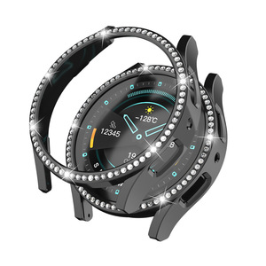 Carcasa de Marco duro para <span class=keywords><strong>Samsung</strong></span> <span class=keywords><strong>Galaxy</strong></span> <span class=keywords><strong>Watch5</strong></span>/4 40mm <span class=keywords><strong>44mm</strong></span> Funda protectora de reloj de PC hueco de diamante de fila única de lujo - Product Image 4