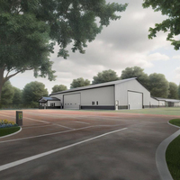 Espace Cadre Structure en Acier Toit Fermes Entrepôt Bâtiment Préfabriqué en Acier à Vendre