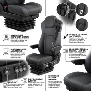 Asiento <span class=keywords><strong>de</strong></span> Aire para Camión <span class=keywords><strong>de</strong></span> Servicio Pesado, Asiento <span class=keywords><strong>de</strong></span> Cuero <span class=keywords><strong>de</strong></span> <span class=keywords><strong>Lujo</strong></span> con Suspensión Neumática, Asiento <span class=keywords><strong>de</strong></span> Conductor para Camiones Estilo Cascadia - Product Image 3
