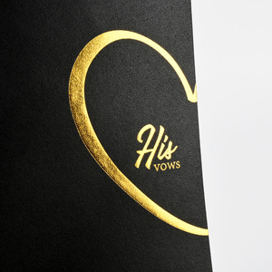 Tùy chỉnh vàng lá Mrs và Mrs cặp vợ chồng thề sách cho món quà cưới officiant cuốn sách Tạp Chí nguyện cuốn sách của mình và cô ấy - Product Image 5