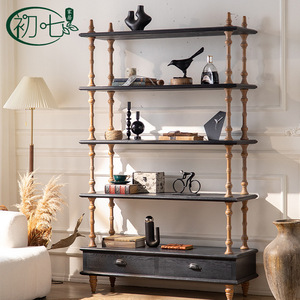 Estantería de estilo vintage The Seventh Day, estantería de exhibición de varios niveles para sala de estar o estudio - Product Image 2